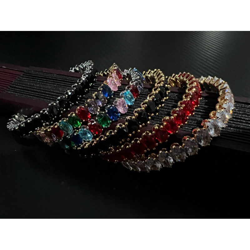 Gelang Lilit Mata Kristal Titanium