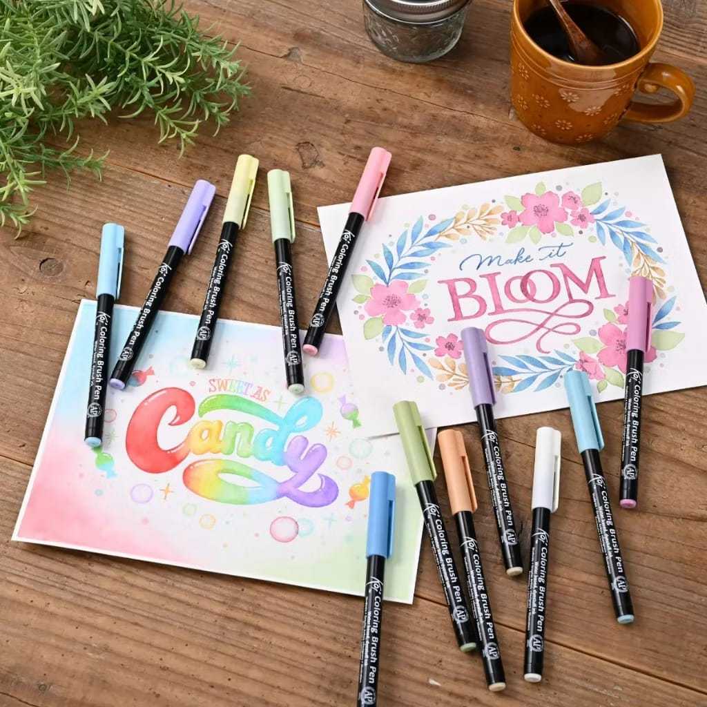 

Gramedia Tunjungan : Sakura Koi Coloring Brush Set 6 Pastel