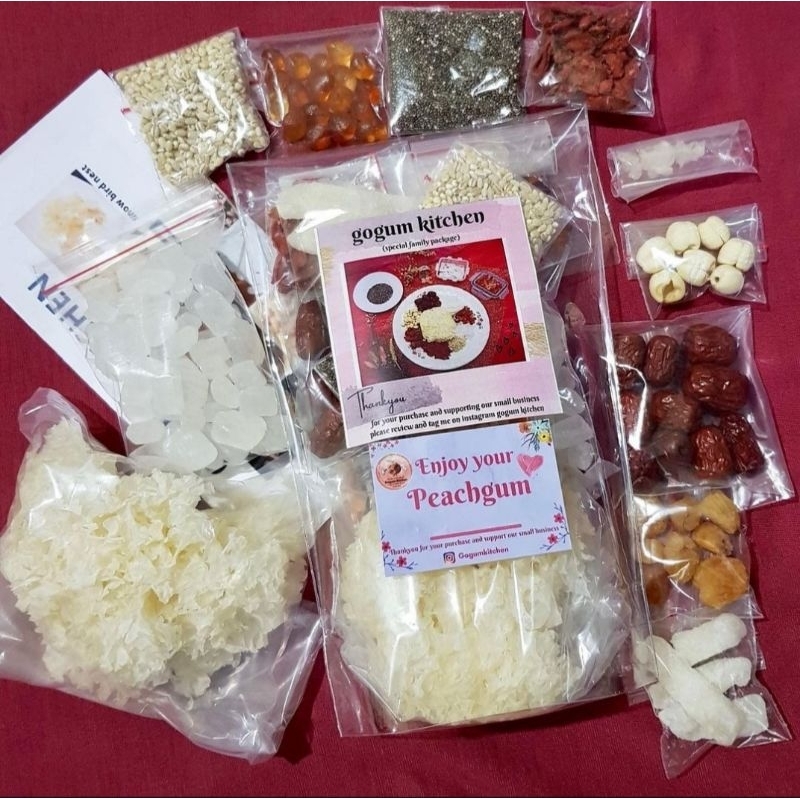 

peachgum paket mentah lengkap