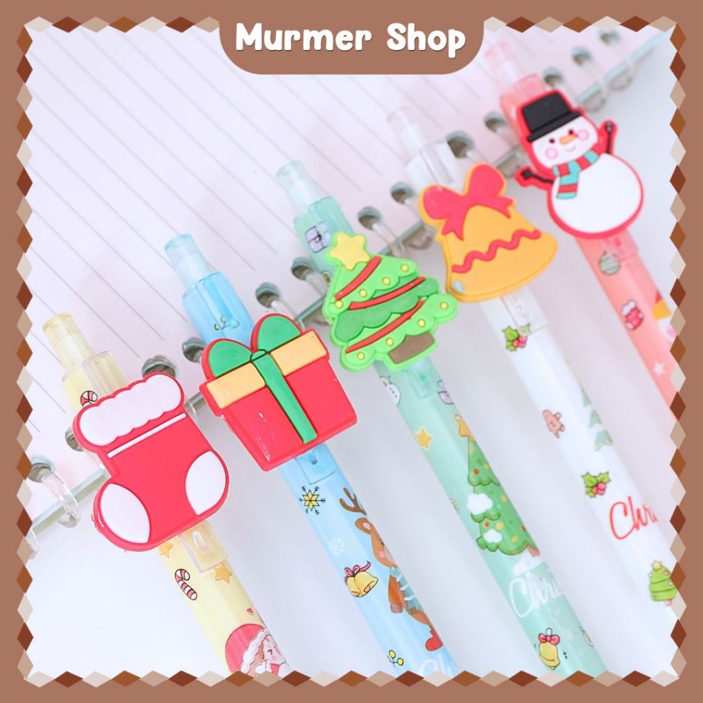 

Pena Mekanik No.6409 Natal Pulpen Cetek Pen Bolpen Bolpoint Tinta Hitam Karakter Lucu Unik