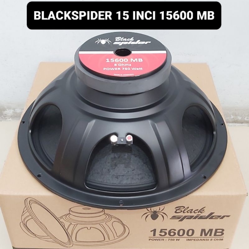 BLACK SPIDER Speaker 15 Inci BlackSpider 15600 MB Low Mid 750 Watt