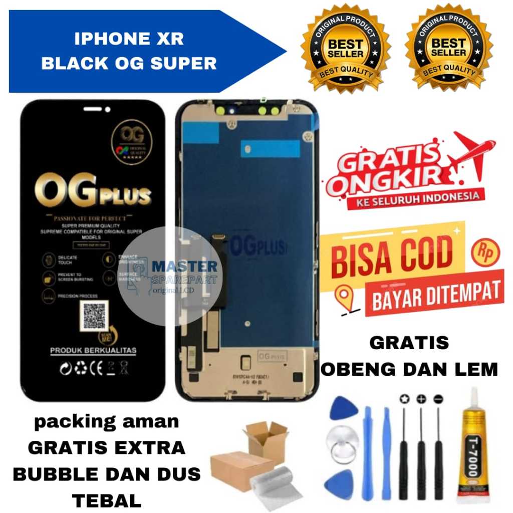Lcd Touchscreen IPHONE XR Original Gratis Obeng + Lem / Lcd Original OG SUPER