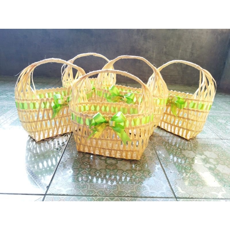 Tas Bambu 25x15x16 | Anyaman Bambu | Hempers Makanan | Tas Bambu | Tas Anyaman Bambu | Tas Besek | T