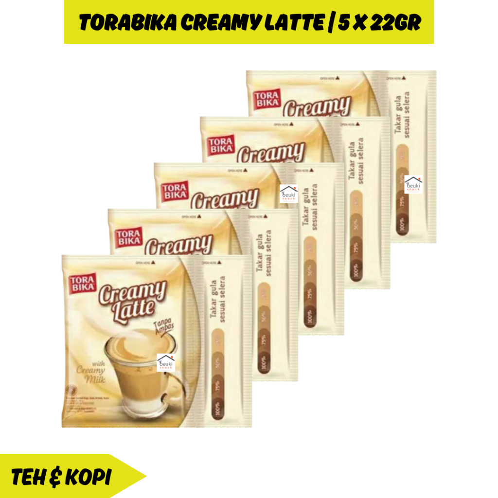

5PCS Torabika Creamy Latte Kopi Pertama Di Indonesia Gula Atur Sendiri