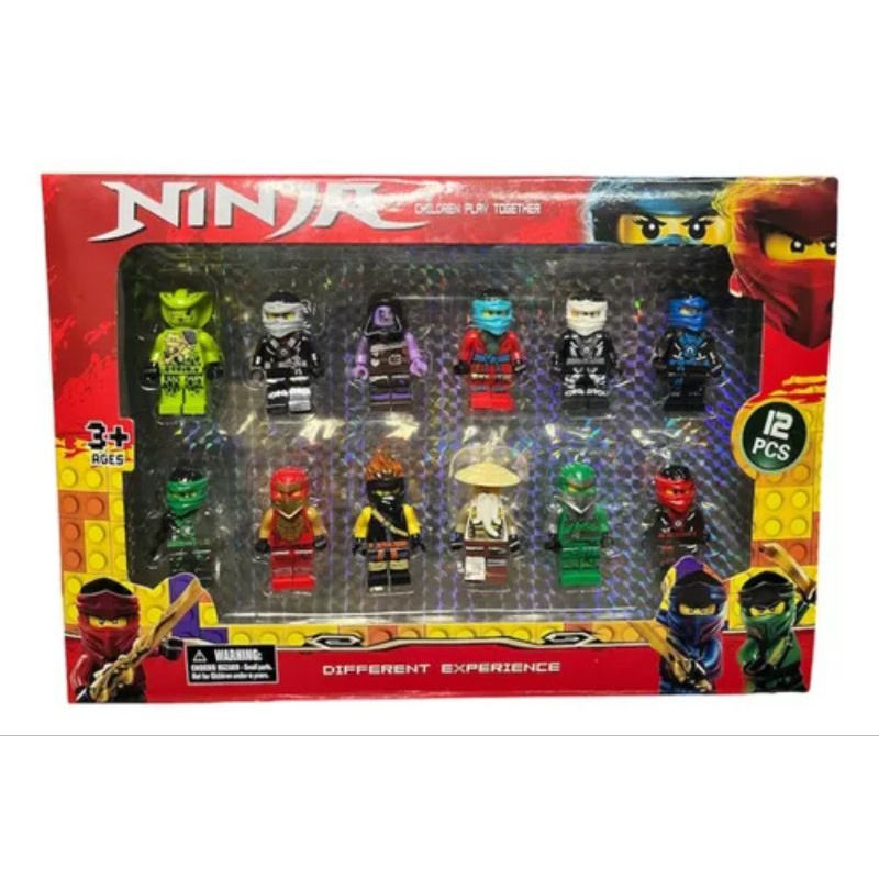 Mainan Anak Figur Ninja dan Avengers Brick ninjago isi 12pcs dengan Aksesoris Pedang Roblox