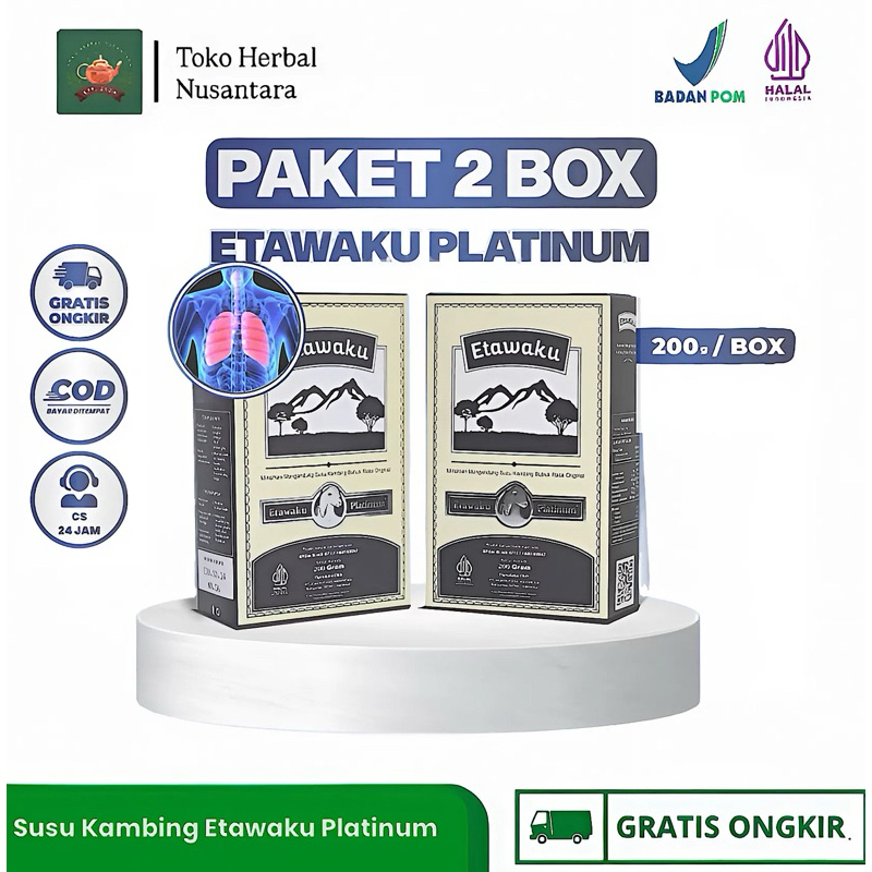 

(2 Box) Etawaku Platinum Original | Susu Kambing Etawa Untuk Nyeri Tulang Sendi dan Sesak