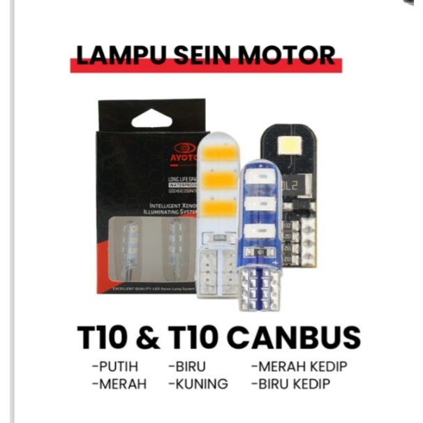 Lampu Sein Senja LED Ayoto T10 STEADY Motor DC 2 Watt - Original