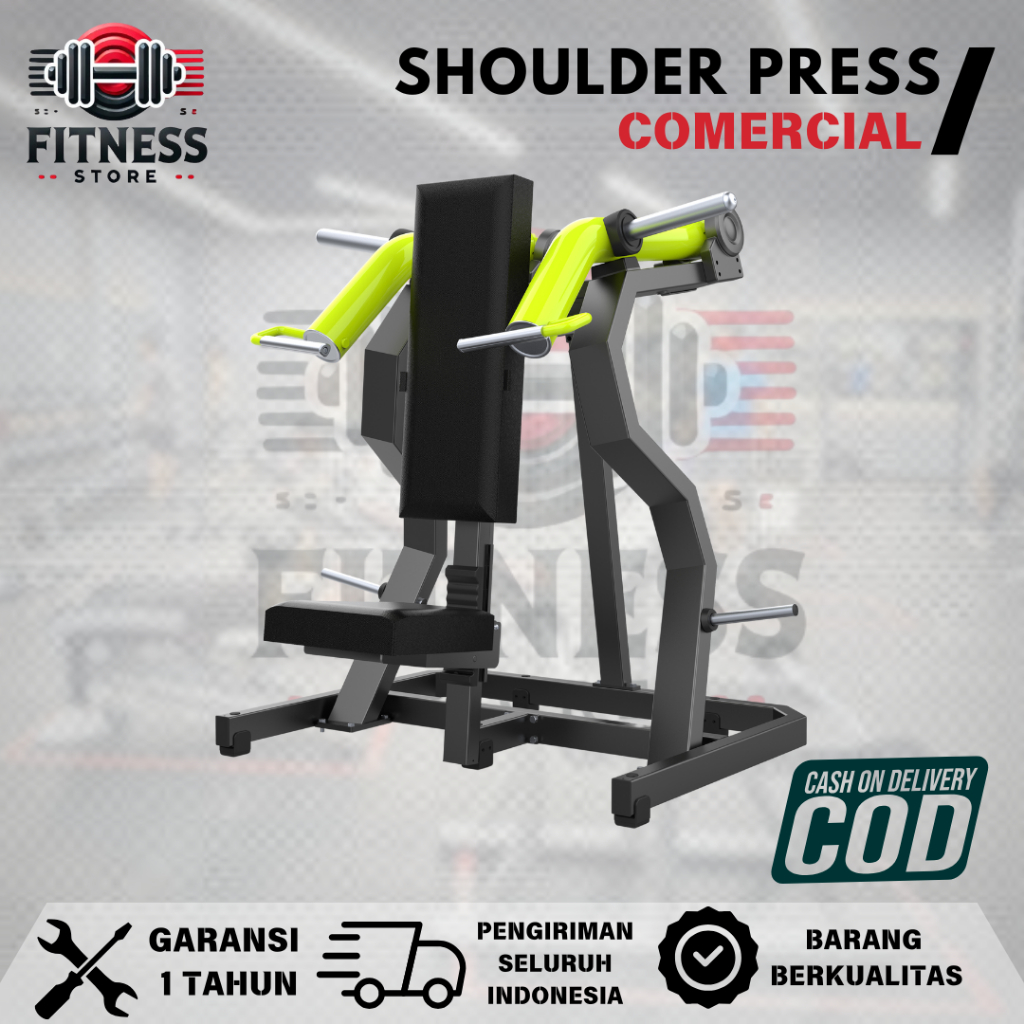 alat fitness komersial shoulder press - alat fitness rumahan gym komersil