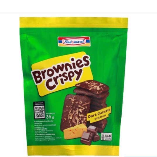 

indomaret brownies crispy dark chocolate cheese 35g