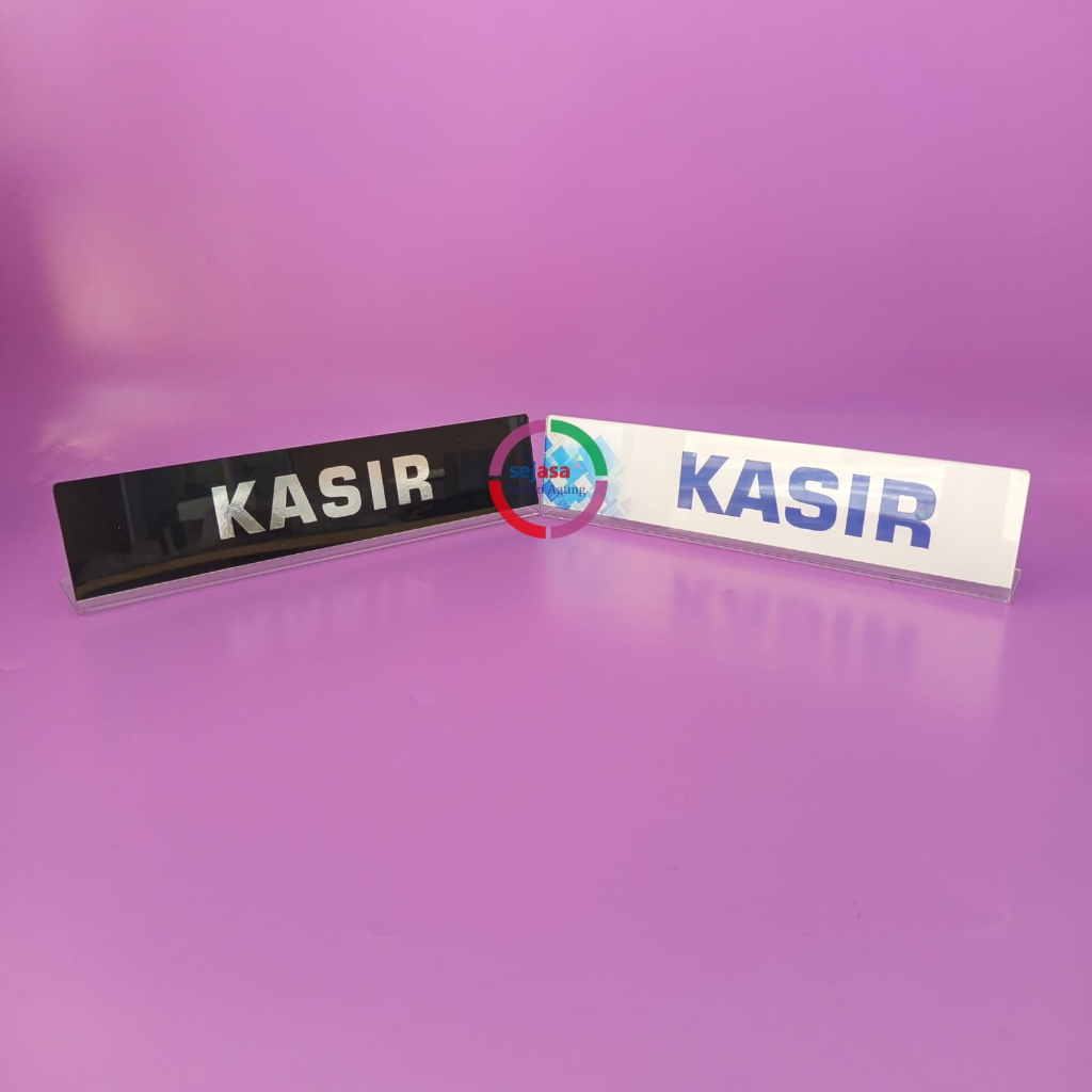 

Akrilik Lipat Kasir Hitam Putih Standar