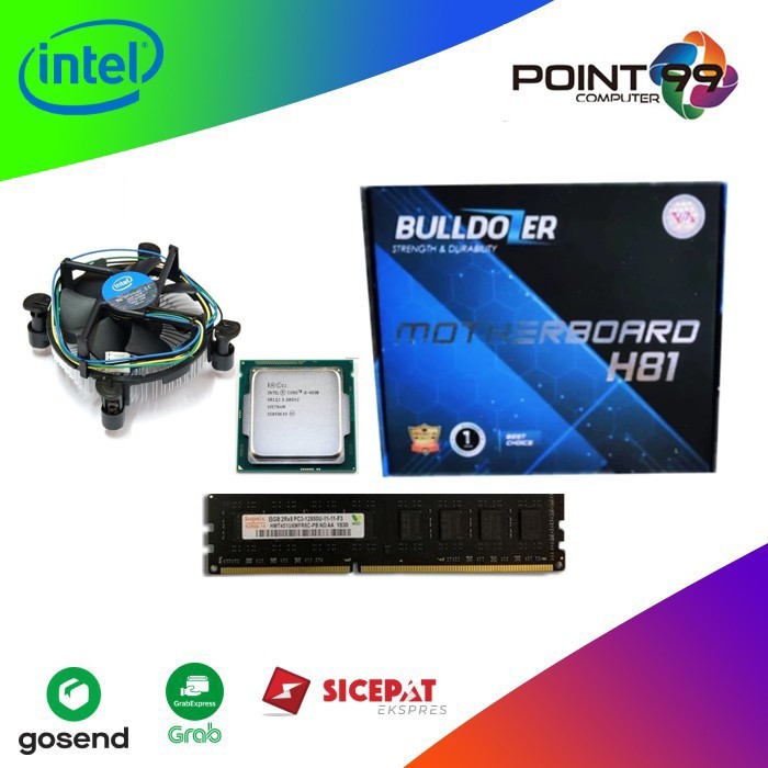 paket processor motherboard intel i5 4590 plus ram 8gb