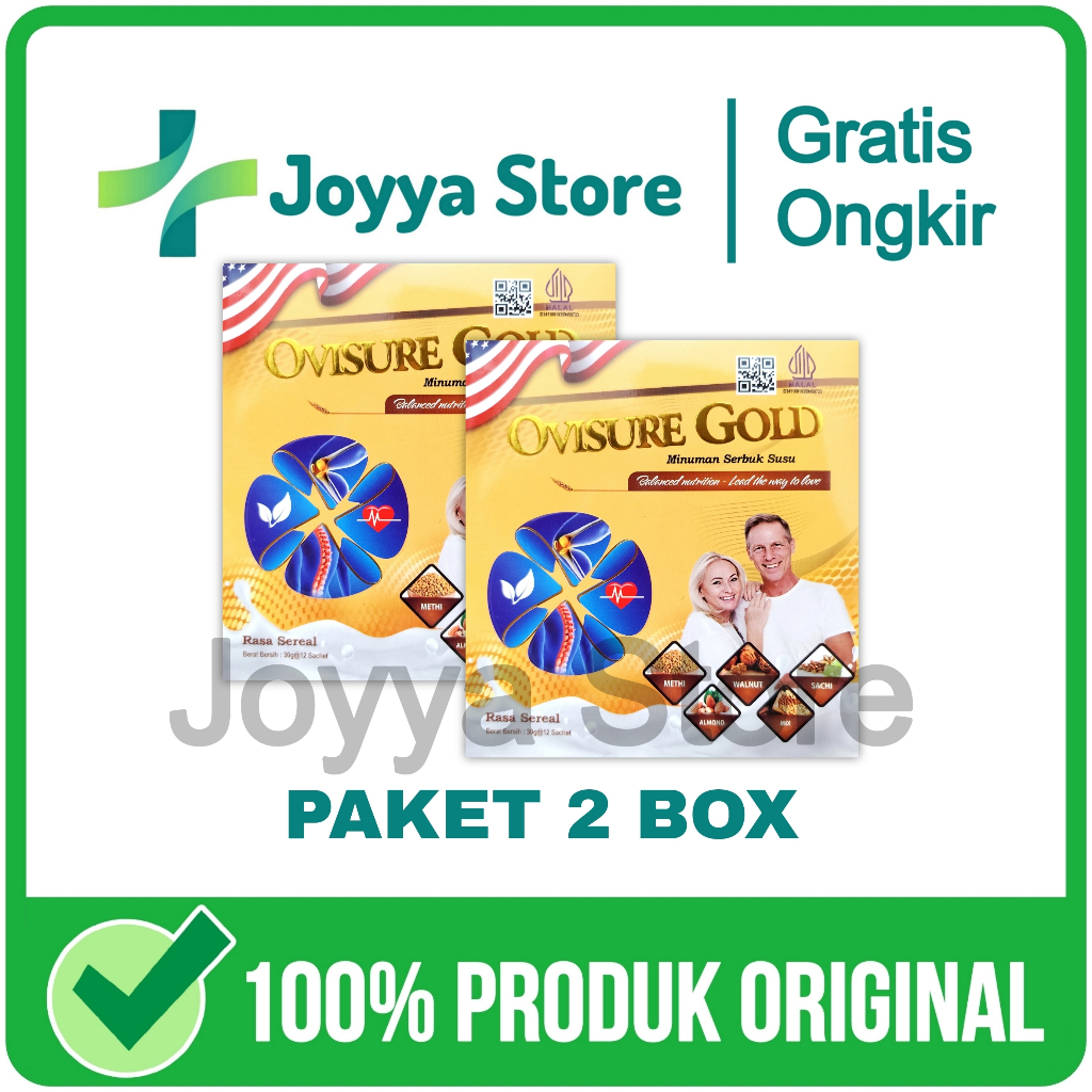

2 Box Ovisure Gold Susu Tulang Sendi Mengatasi Osteoporosis Dan Osteoartritis Original Asli