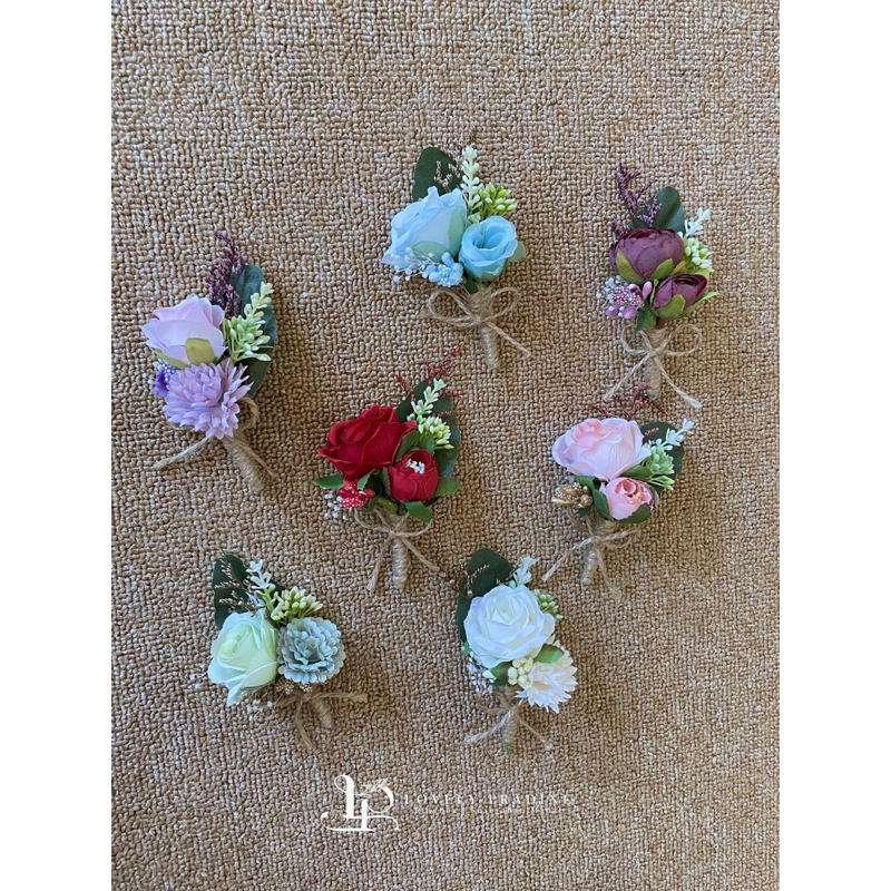 Pin Jas Boutonniere Corsage Korsase Jas Bunga dada dan Pin bros penanda panitia Premium by Lovely Pr