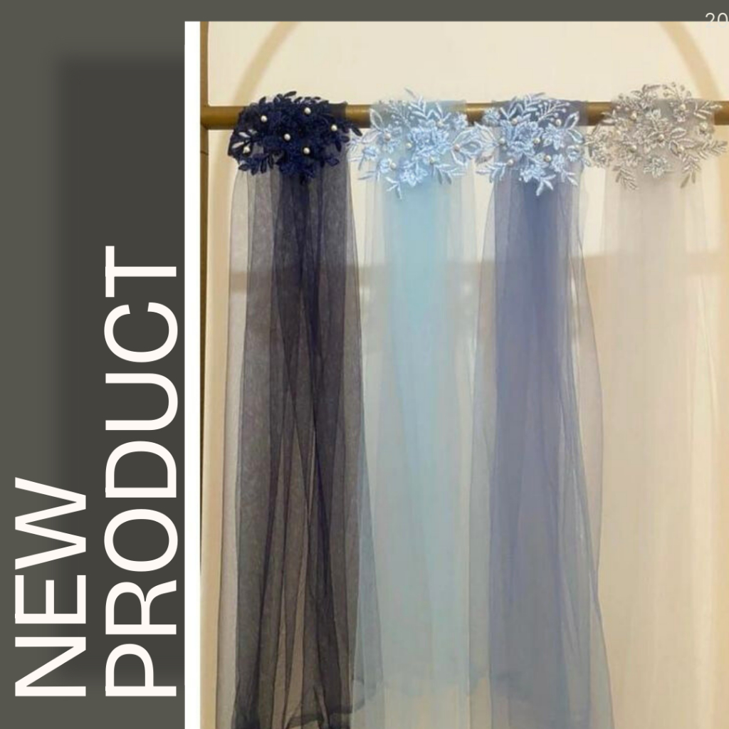 Selendang Kebaya Tille Polos - Elegan & Nyaman|Perpaduan Sempurna|selendang kebaya /selendang pundak