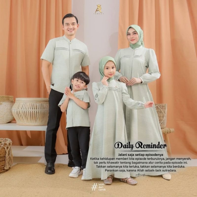 Habibah Family Set by Arrafi ORI Sarimbit Keluarga Terbaru (Dress Ibu, Koko Dewasa dan Koko Anak)