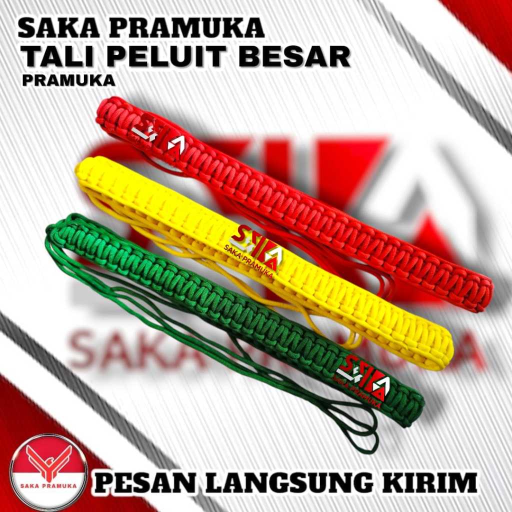 

Talikur koor peluit pluit pramuka siaga penggalang penegak hijau merah kuning (Besar)