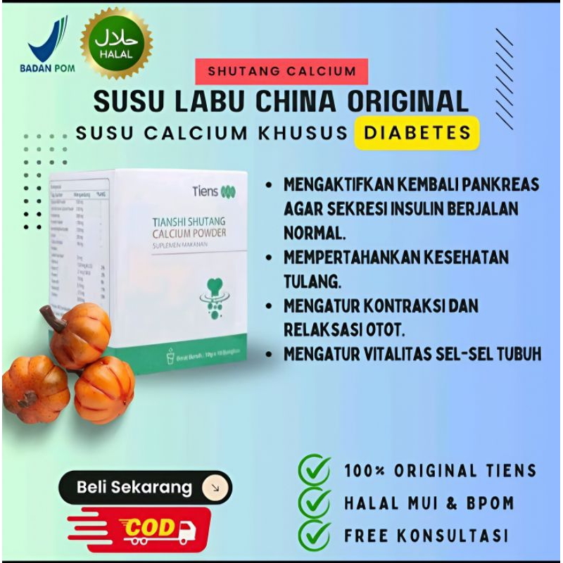 

Susu Labu Cina untuk diabetes isi 20 sachet shutang calcium powder bubuk