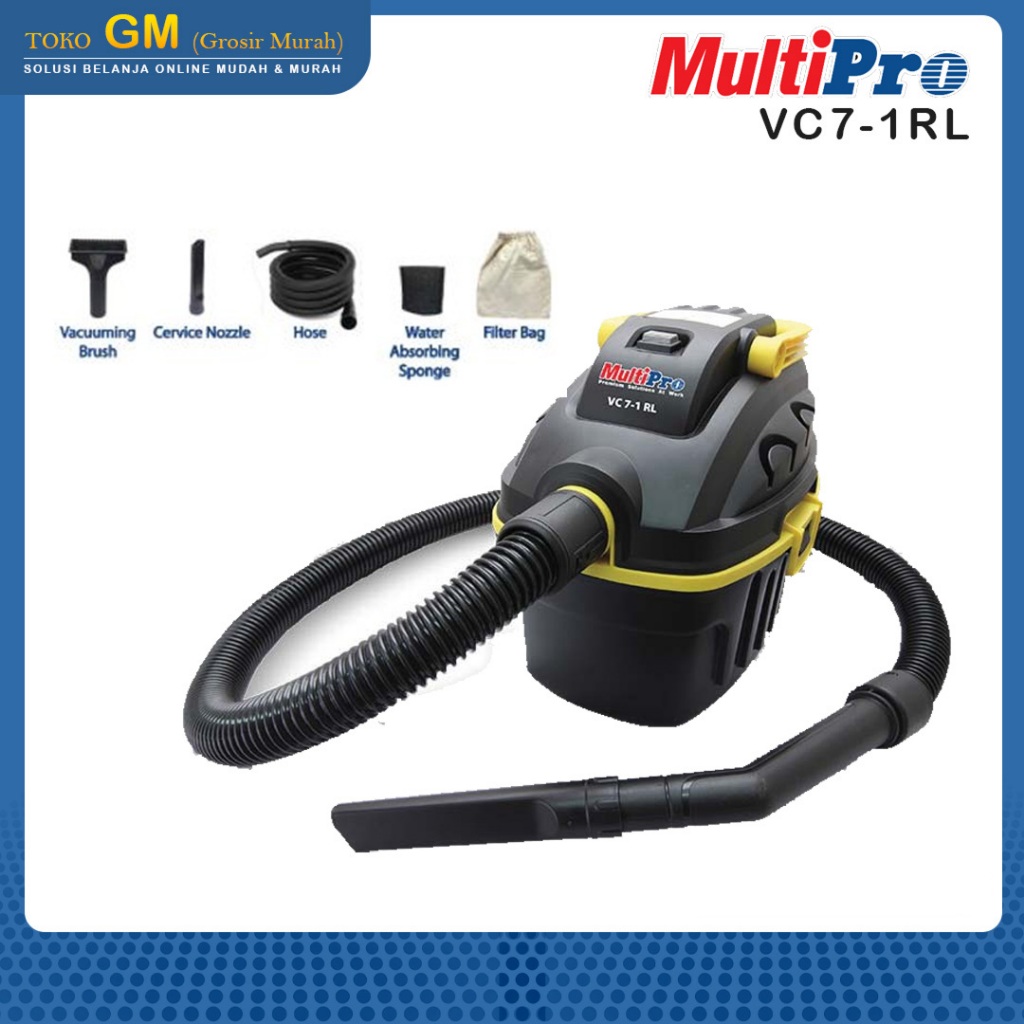 Multipro VC7-1RL Vacuum Cleaner Penghisap Debu Basah dan Kering 7 Liter