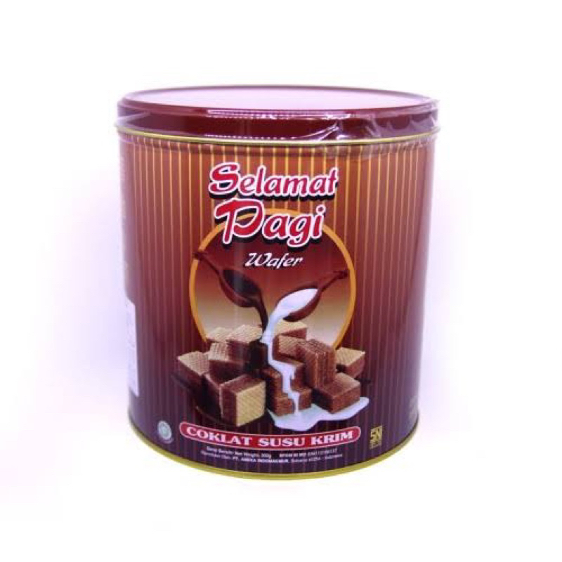 

selamat pagi wafer cokelat susu 300g - selamat pagi wafer kaleng - selamat pagi wafer cokelat susu kaleng