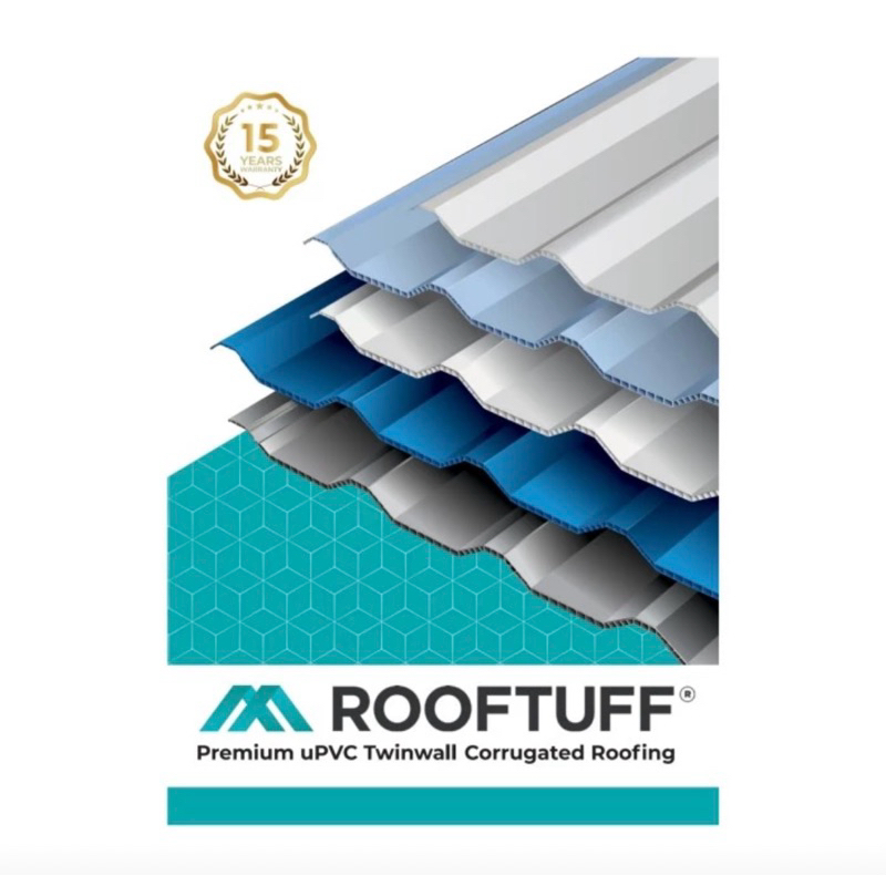 Atap Upvc Rooftuff Double Layer 10 mm Kanopi (Bukan Alderon, Rooftop)