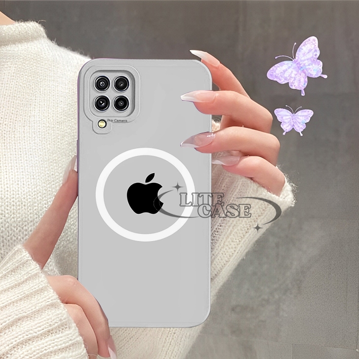 Softcase Procamera Samsung A12 M12 A22 4G A22 5G M32 4G M22 4G M34 M54 Motif logo iphone aesthetic- 