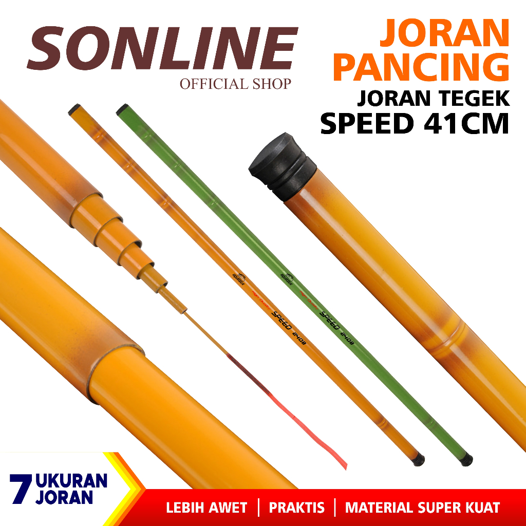 SONLINE - JORAN TEGEK SPEED JORAN PANCING ANTENA CARBON MEDIUM ACTION UKURAN 1.8M - 4.5M