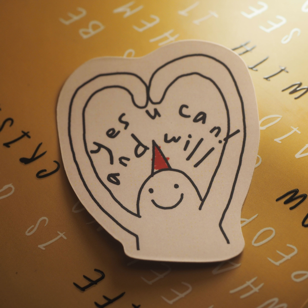 

Goresan Mungil - Yes u can and will - Vinyl Sticker