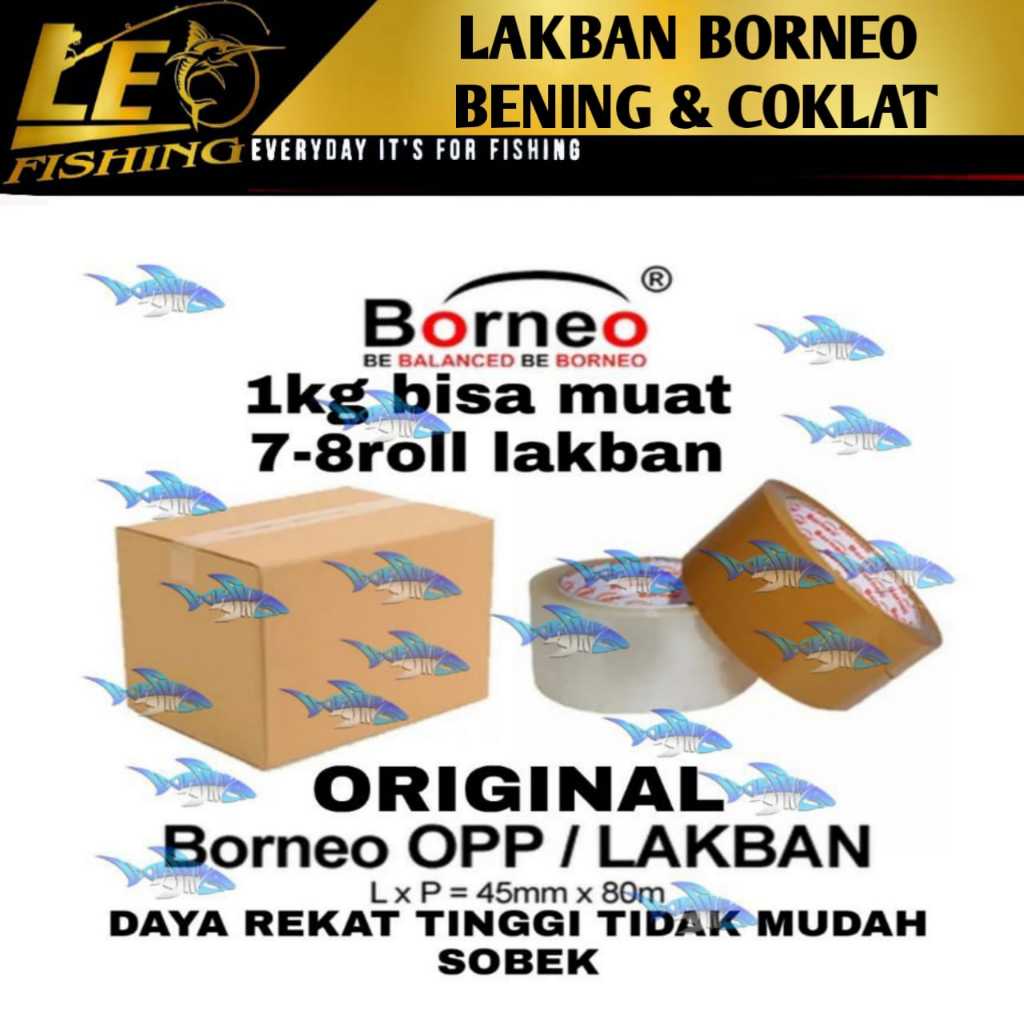 

[GROSIR]LAKBAN OPP BORNEO BENING&COKLAT 48mm x 80m ORIGINAL