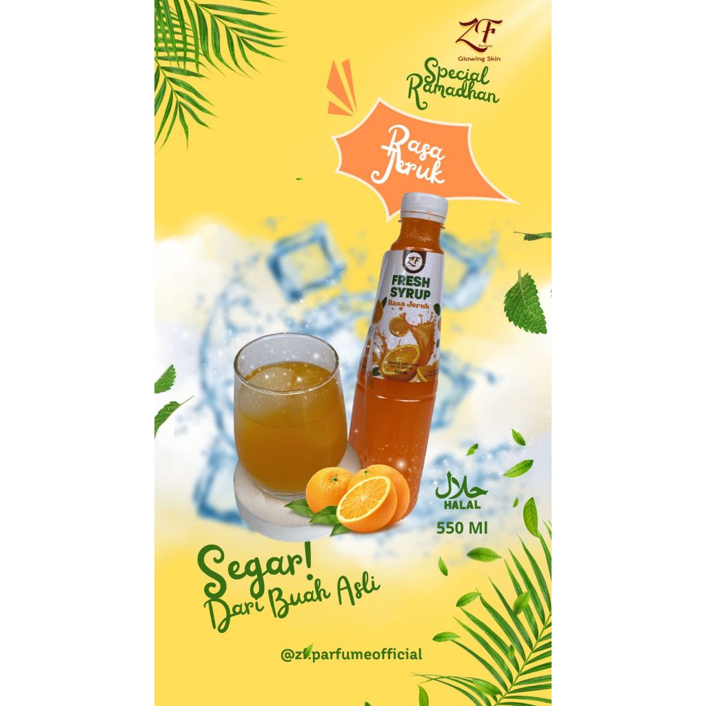 

SYRUP ZF MINUMAN SEGAR BERASA MINUMAN SEGAR RASA MELON JERUK COCOPANDAN FRESH SYRUP ZF