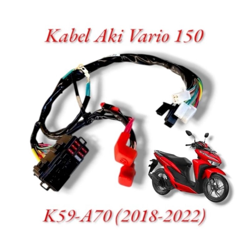 kabel aki honda vario 125 led vario 150 led fullset box sikring