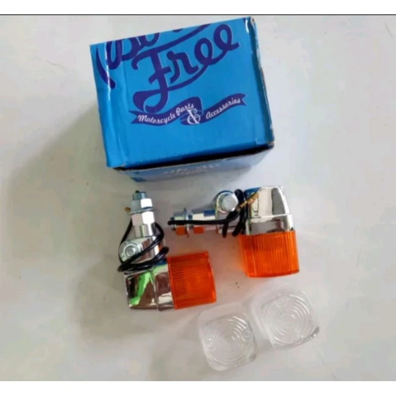 Lampu Sen sein kotak mika dobel variasi CB GL megapro tiger bornfree