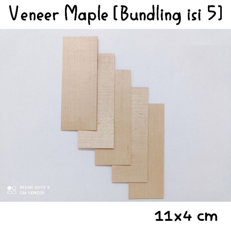 Veneer Maple FingerBoard - Isi 5 lembar