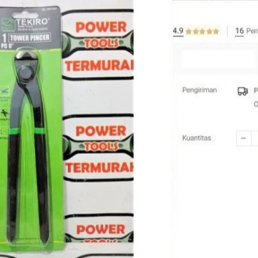 

Tang Kakatua TEKIRO 9" TP1701 Cabut Paku Gegep Tower Pincer Catut