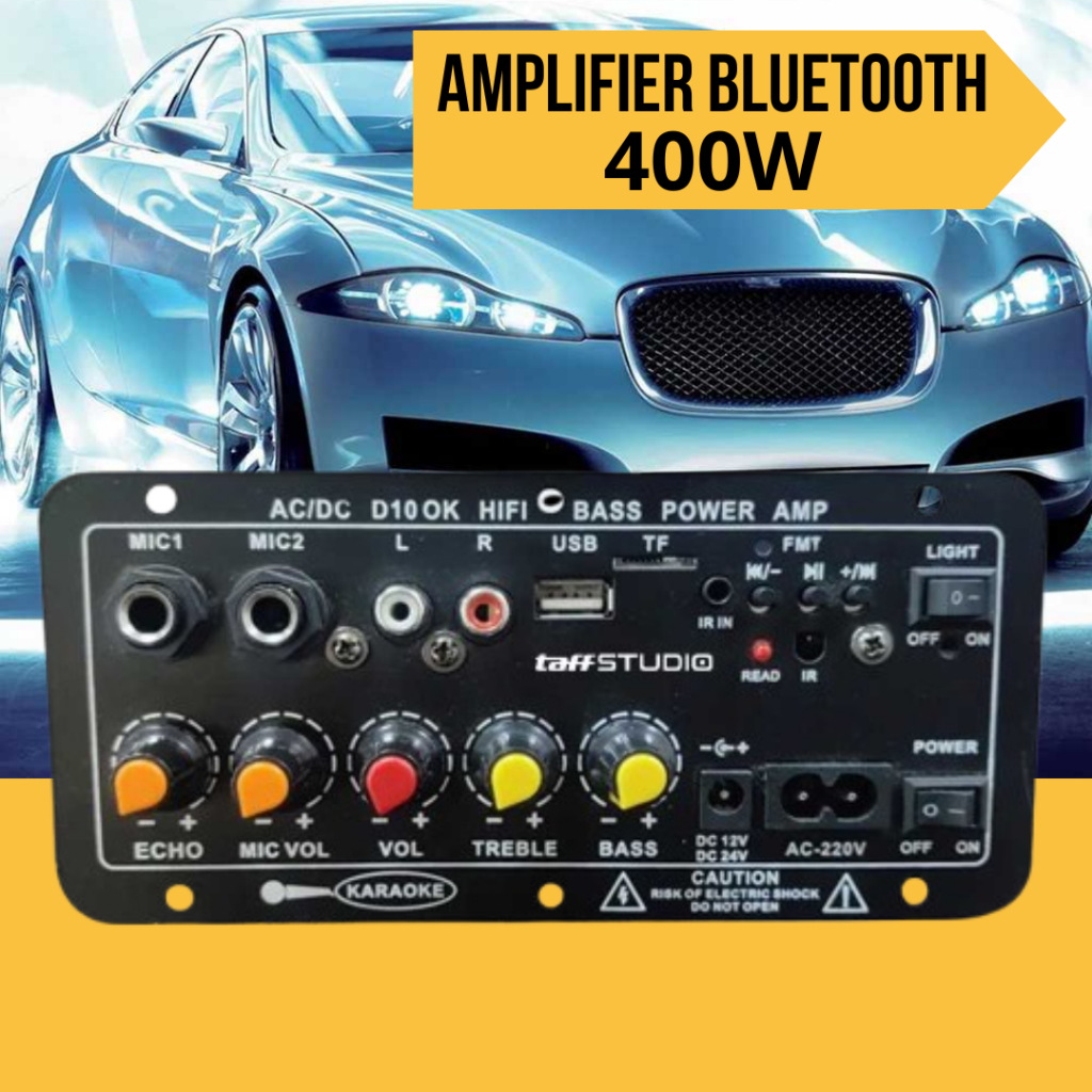 COD Amplifier Board Mini Audio Bluetooth USB Subwoofer 400W Super Full bass mobil karaoke rumahan .