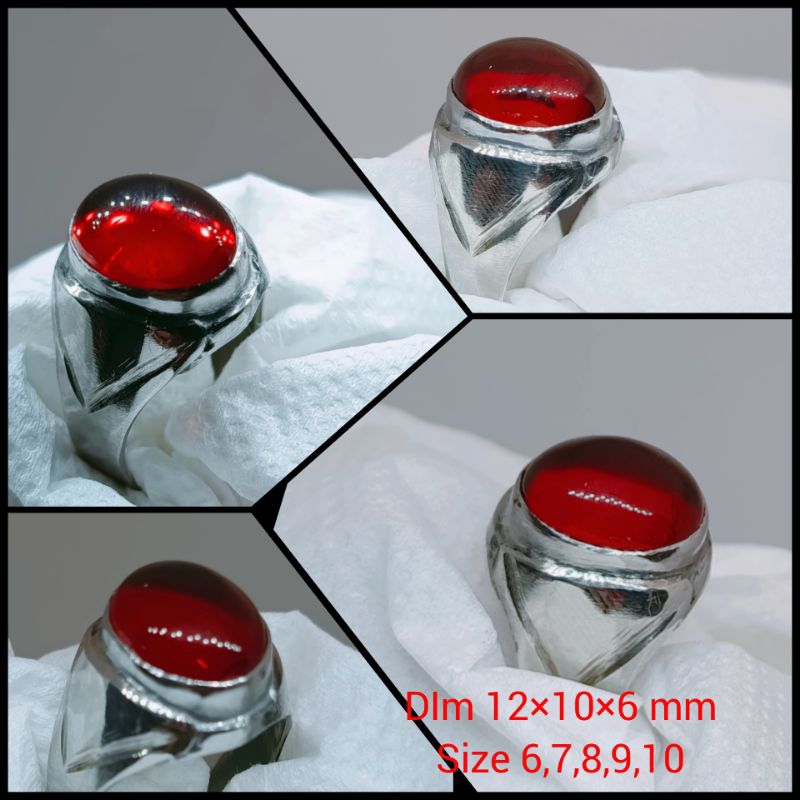 CINCIN BATU RED CYCLOP CRYSTAL PAPUA