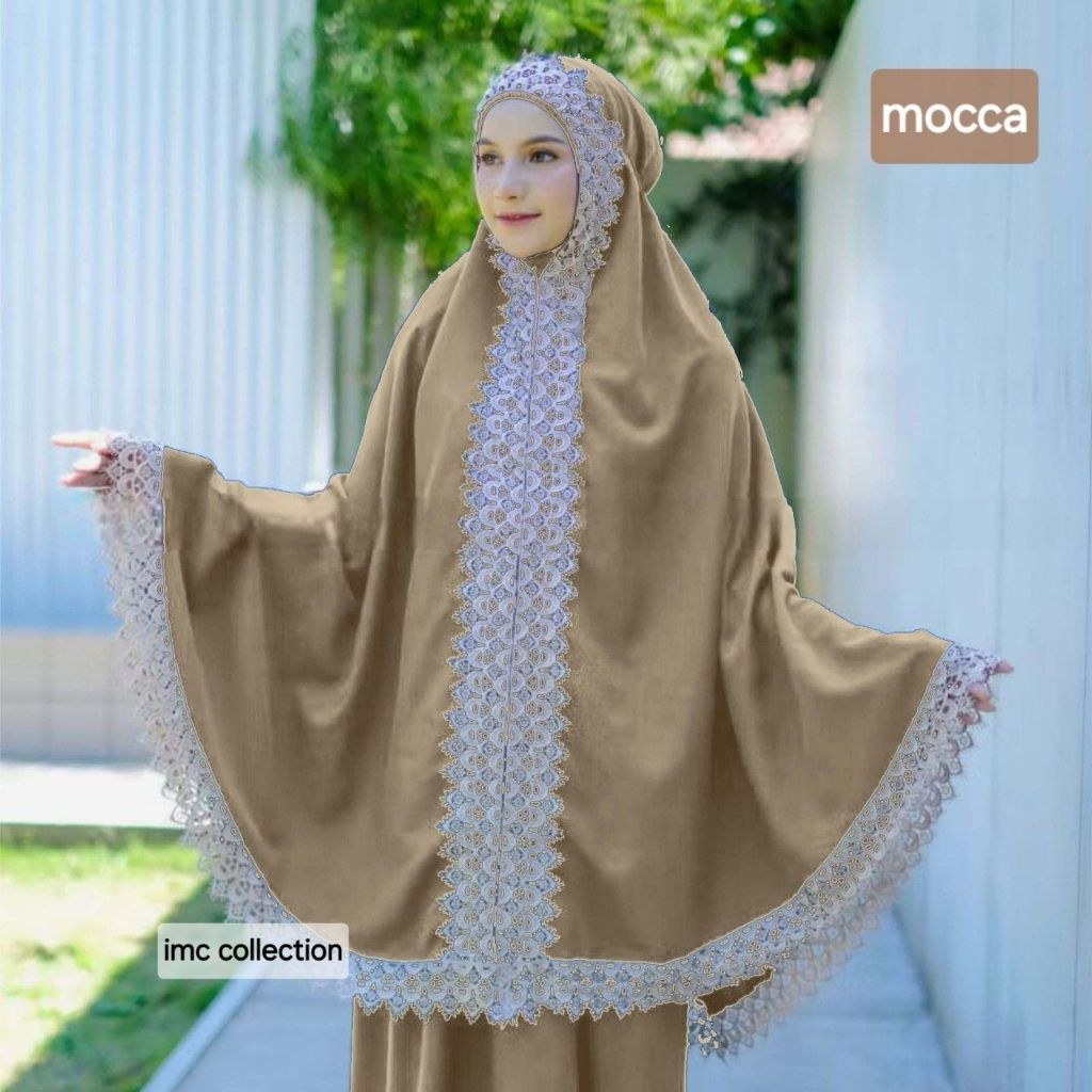 Mukena Dewasa Princes  Premium Renda tile Mewah jumbo Mukena Mewah Elegan Full Bordir import Mukena 