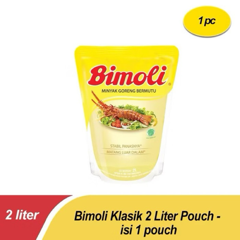 

1DUS BIMOLI MINYAK GORENG REFILL 2LITER ( isi 6 pouch )