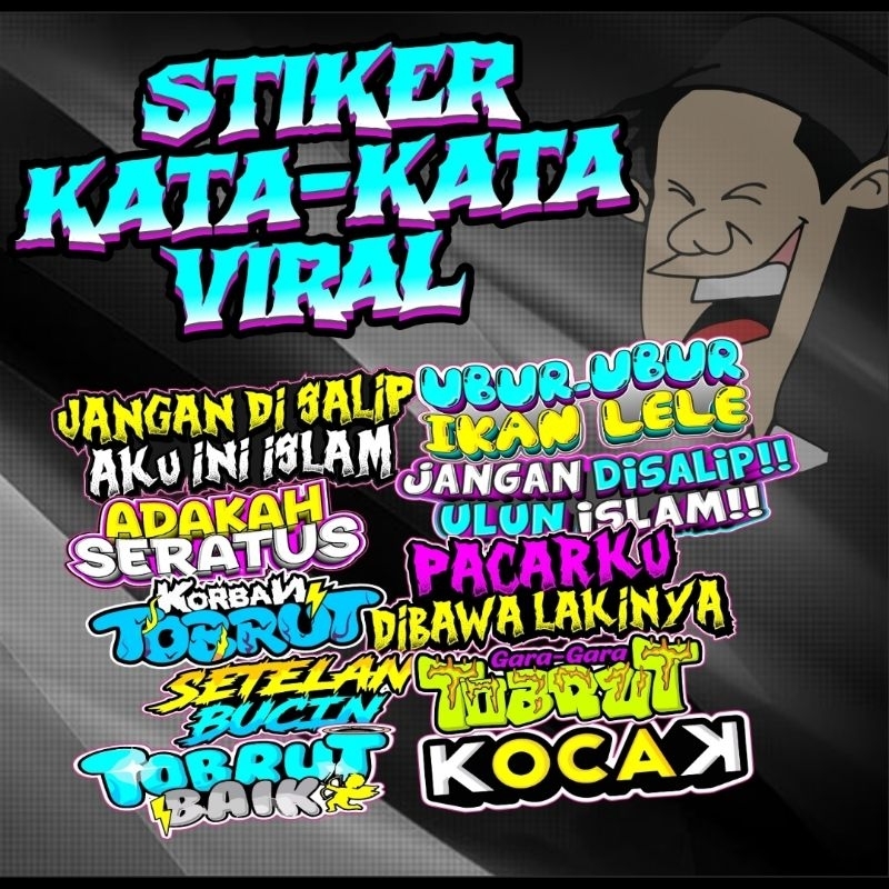 

stiker pack kata kata viral sudah cutting waterproof