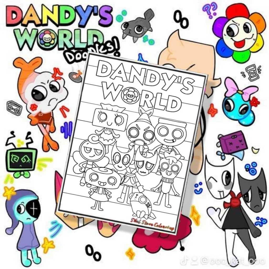 

Kertas Mewarnai Dandy's World V1 (11 Lembar Gambar Berbeda) / Kertas Mewarnai Anak / Kertas Gambar Tebal