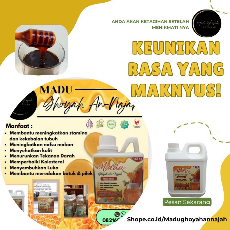 

Madu MURNI Asli akasia Madu ghoyah An-najah teruji lab
