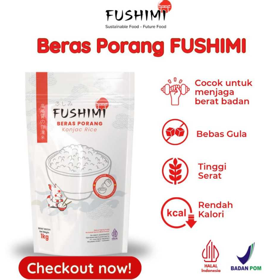 

1 Kg FUSHIMI Beras Porang Premium Alami Sehat Tinggi Serat Rendah Gula Baik Untuk DIet dan Diabetes