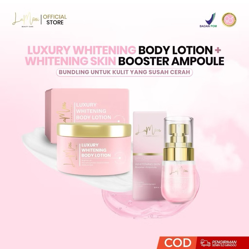 Luxury Whitening Body Lotion + Booster Whitening Bidy Ampoule