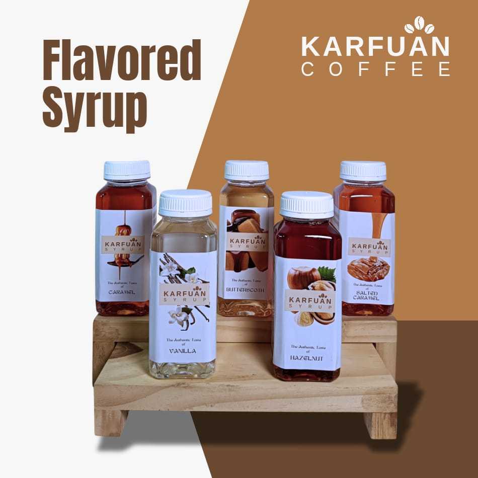 

Syrup KARFUAN All Varian 250 ml Sirup Flavoured Minuman Bartender Kopi | Sirup Caramel, Vanila, Hazelnut, Salted Caramel, Butterscoth