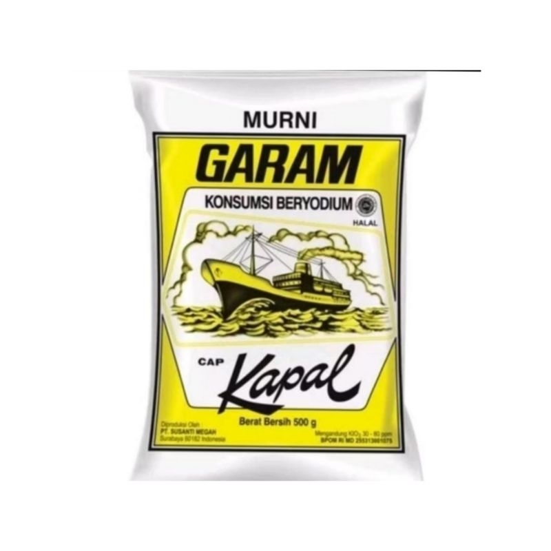 

Garam Murni Cap kapal 500 gram