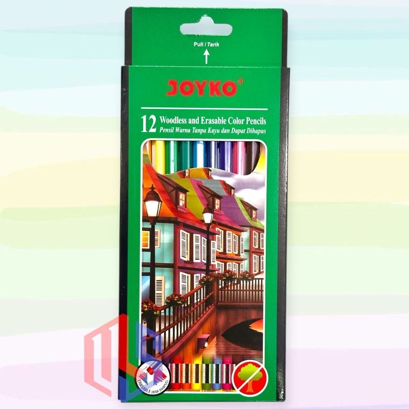 

Pensil Warna Joyko Panjang 12 Warna + Penghapus CP 109