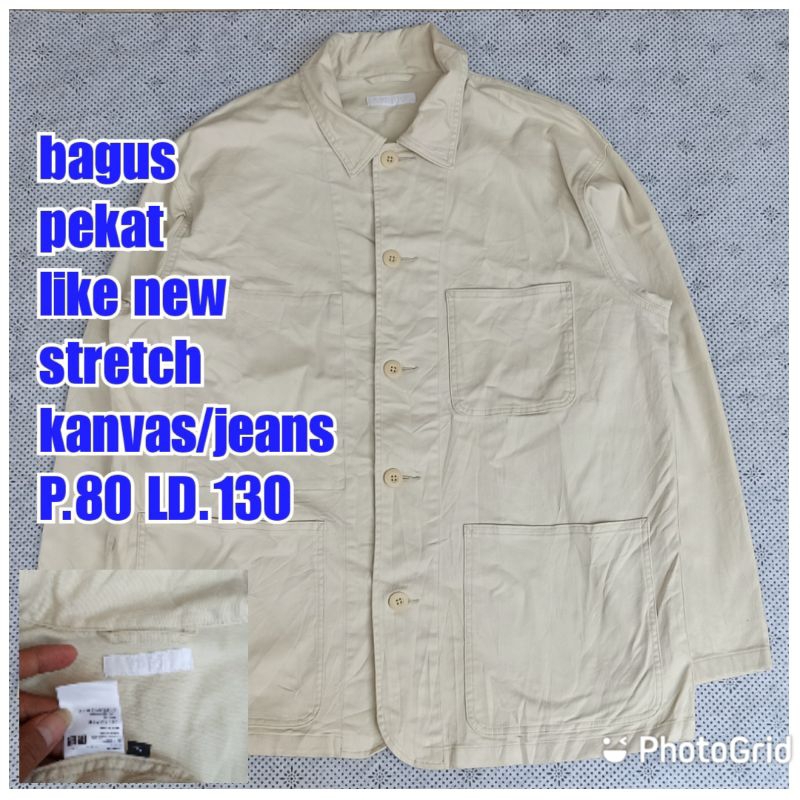 jaket work kerja casual core outer kanvas uniqlo
