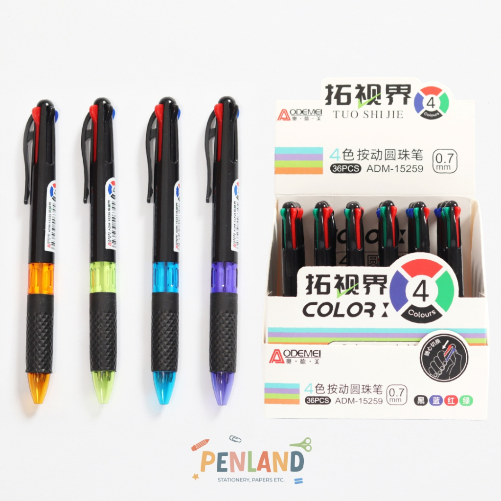 

Pulpen Pen Bolpen 4 Warna ADM-15259 PL00042 Bisa COD