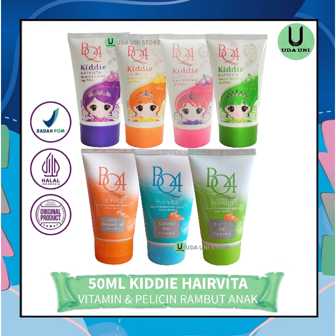 BQ4 Kiddie Hairvita Vitamin Rambut Anak Tanpa Dibilas 50ml