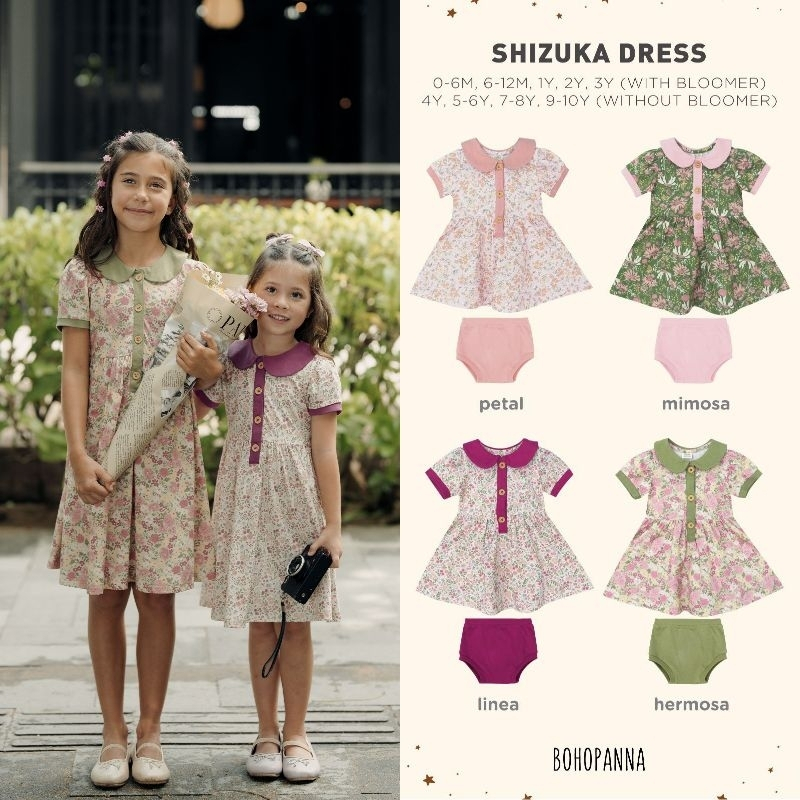 BOHOPANNA - SHIZUKA DRESS BOHOPANNA - DRESS ANAK BOHOPANNA - DRESS ANAK - DRESS BAYI - BAJU ANAK
