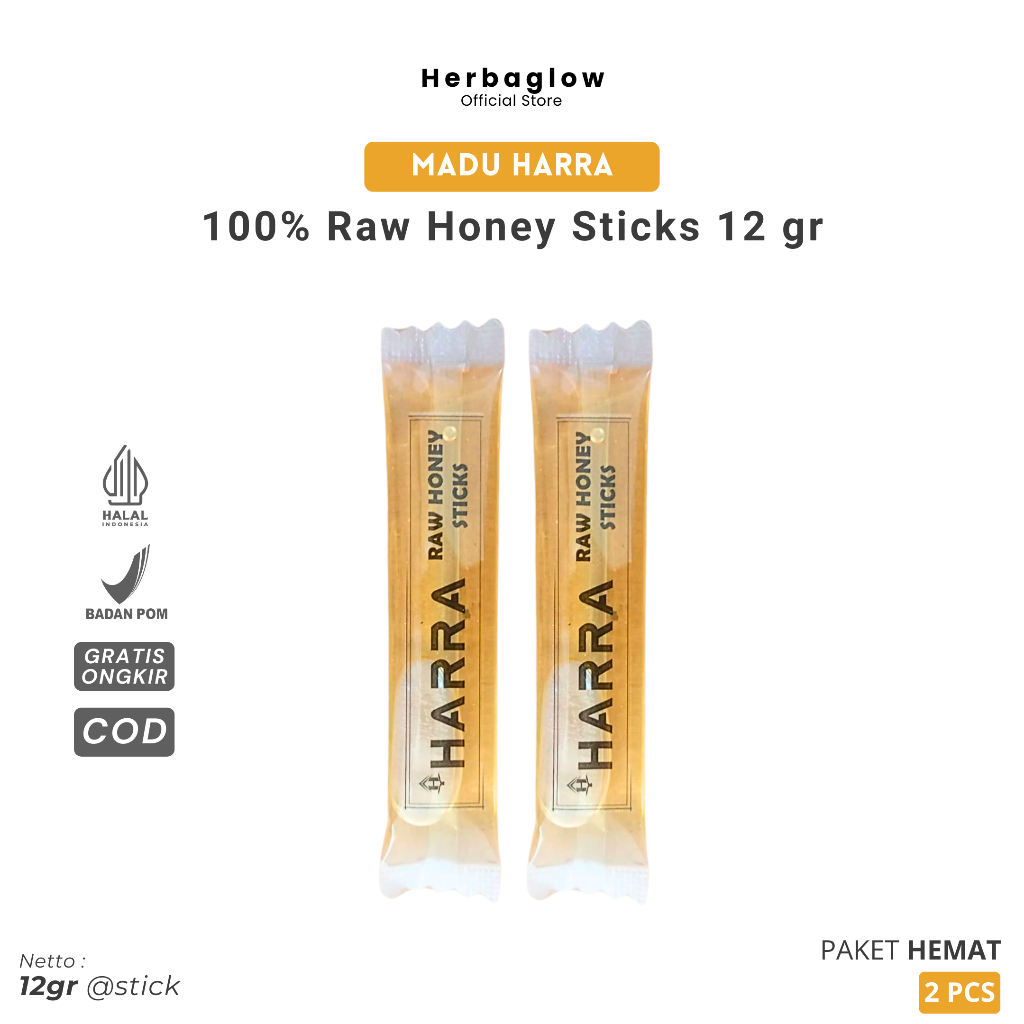 

Harra Raw Honey Sticks 2 PCS - 100% Madu Harra Murni BPOM